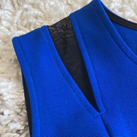 Mossimo Dress Blue Black Mesh Cut Out Size Small - Picture 3 of 13